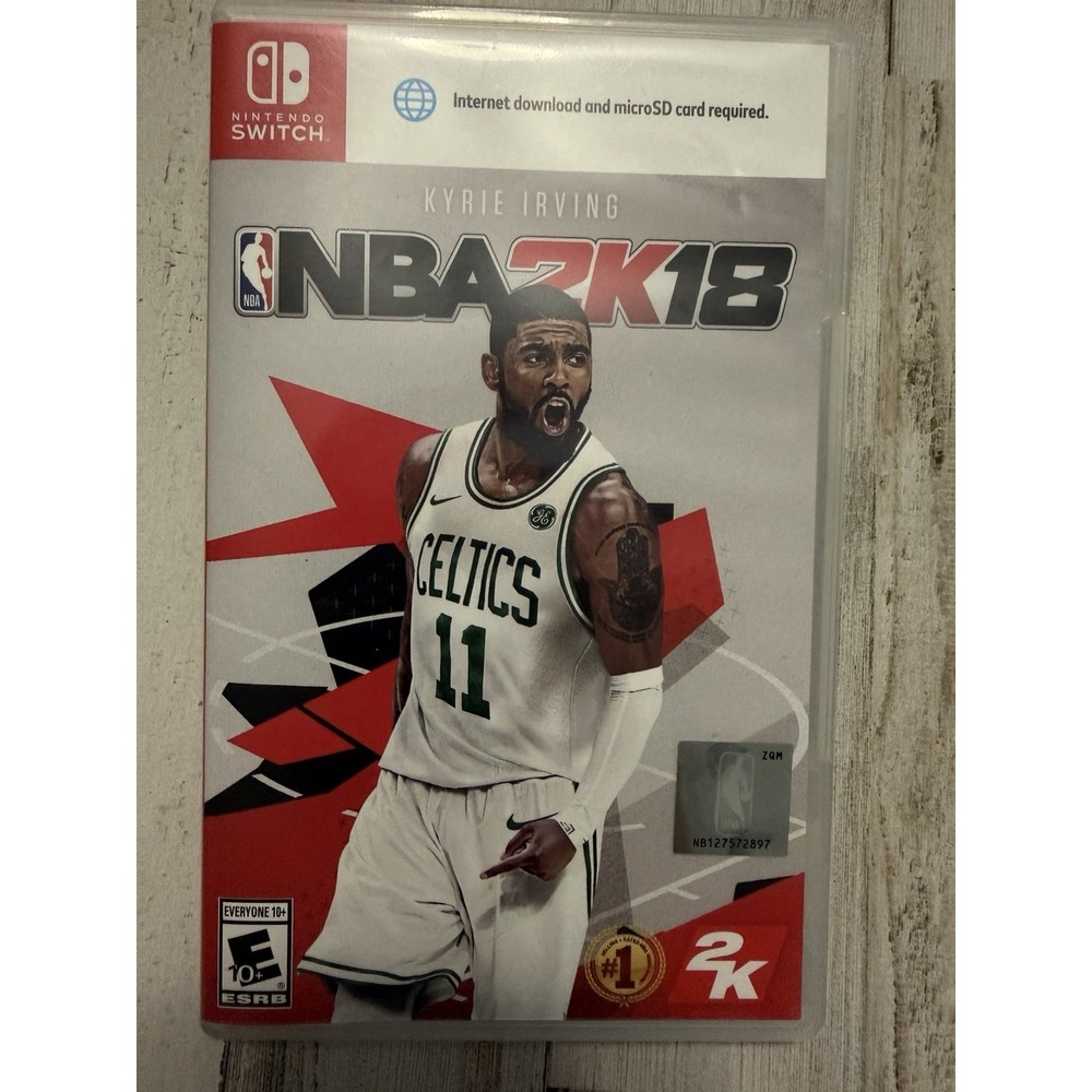 NBA 2K18 Nintendo Switch Kyrie Irving Complete w/ Case & Game Cartridge Tested